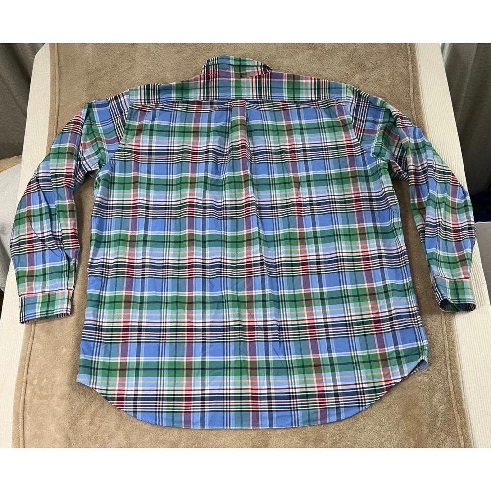 Polo‎ Ralph Lauren shirt Men 3XLT Tall Long Sleeve Plaid Flesh Pony Long Sleeve